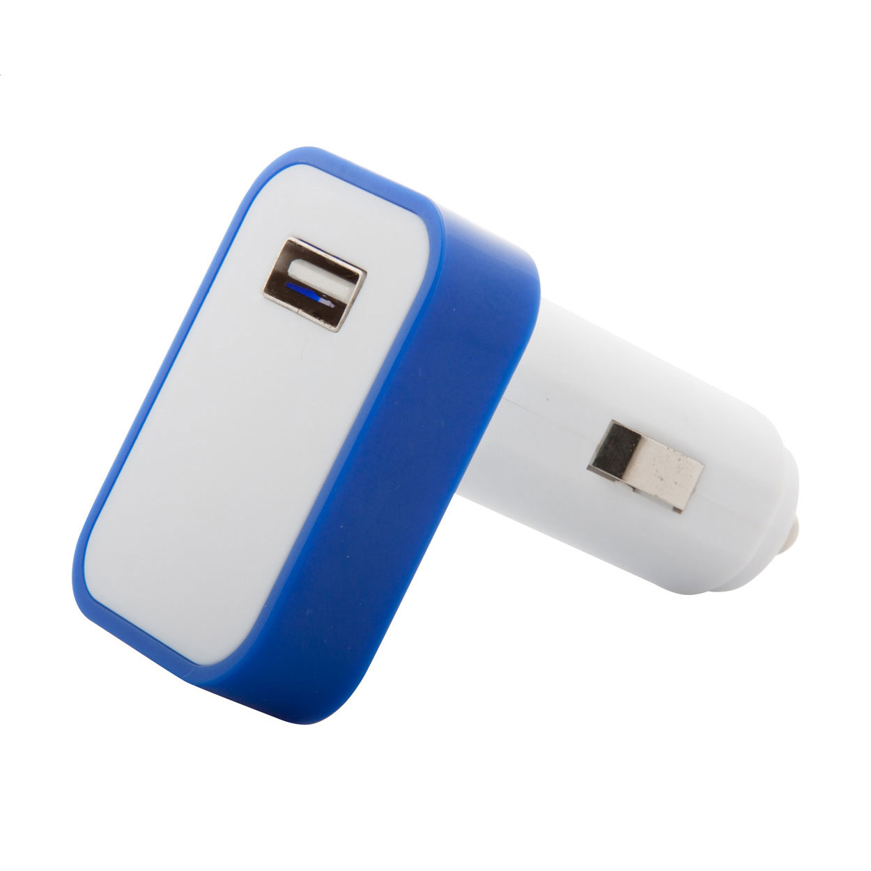 caricabatterie USB da auto — gadget promozionale personalizzabile con il tuo logo