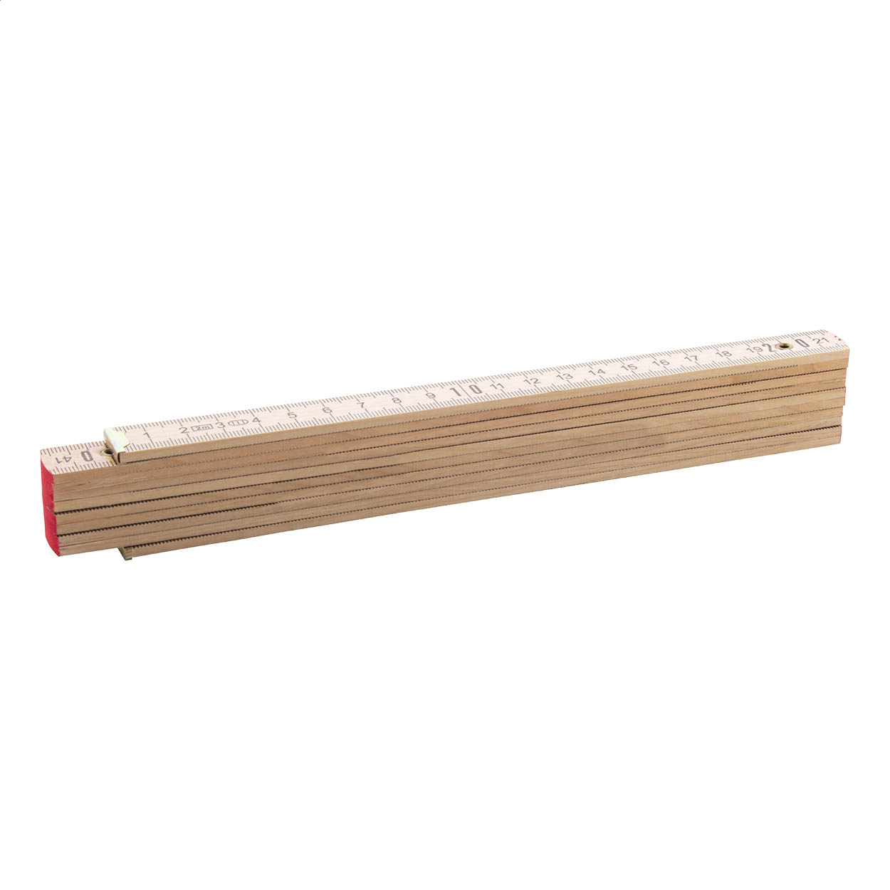 Metro pieghevole in legno, 2 m — gadget promozionale personalizzabile con il tuo logo