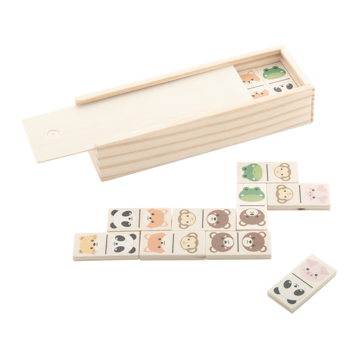 Gioco del domino, animali — gadget promozionale personalizzabile con il tuo logo