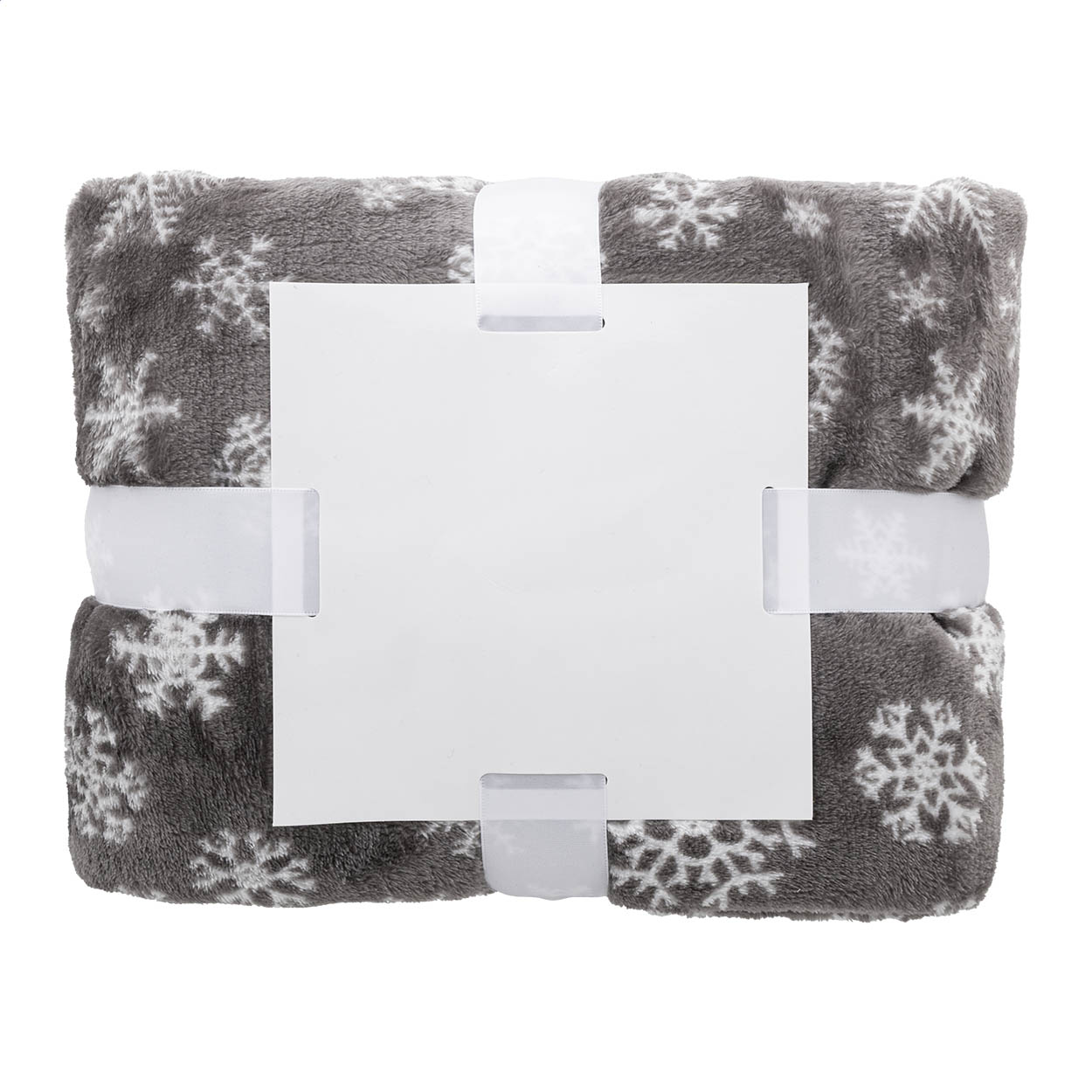 Coperta natalizia in RPET — gadget promozionale personalizzabile con il tuo logo