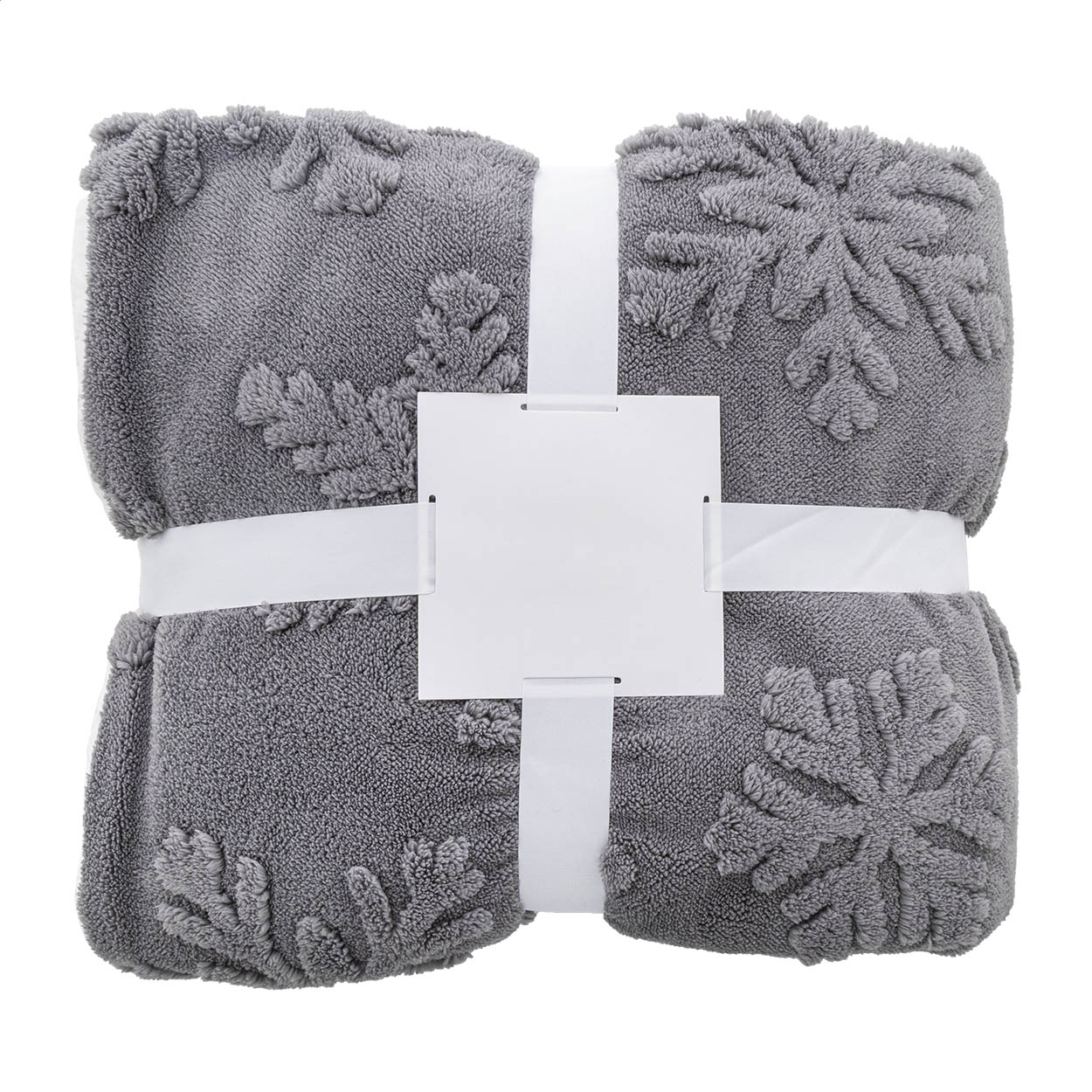Coperta natalizia in RPET — gadget promozionale personalizzabile con il tuo logo