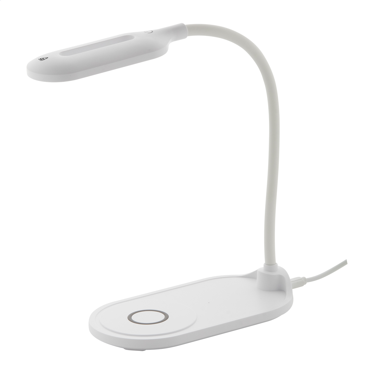 Lampada multifunzione da scrivania in ABS riciclato (RABS) — gadget promozionale personalizzabile con il tuo logo