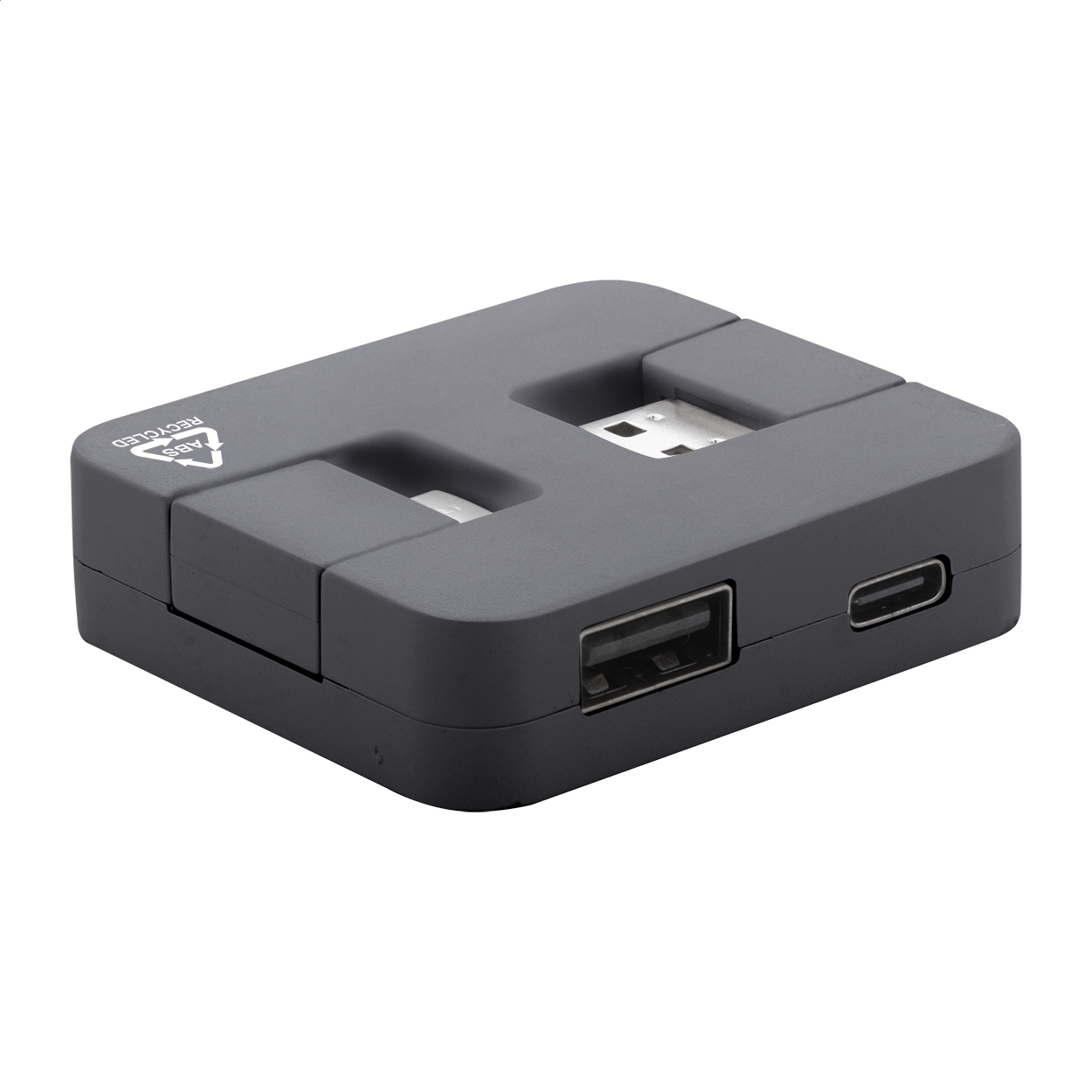 Hub USB in RABS — gadget promozionale personalizzabile con il tuo logo