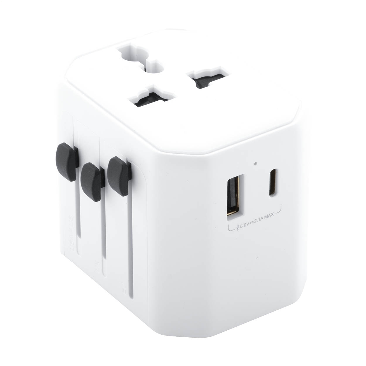 adattatore da viaggio — gadget promozionale personalizzabile con il tuo logo