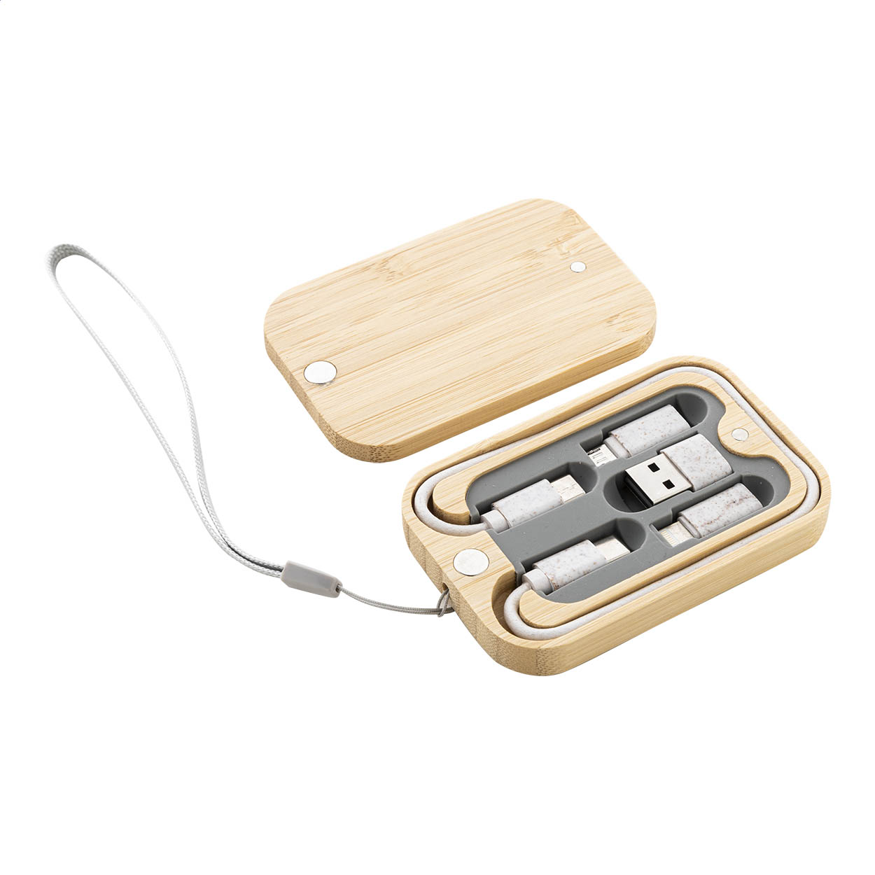 Set cavi di ricarica — gadget promozionale personalizzabile con il tuo logo