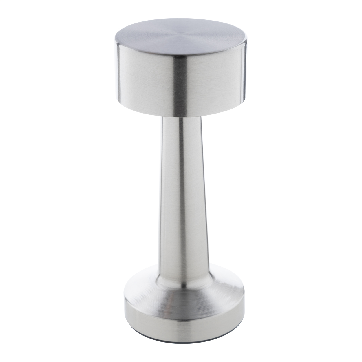 Lampada da tavolo in acciaio inossidabile con 24 LED, luminosità regolabile e batteria ricaricabile USB da 800 mAh — gadget promozionale personalizzabile con il tuo logo