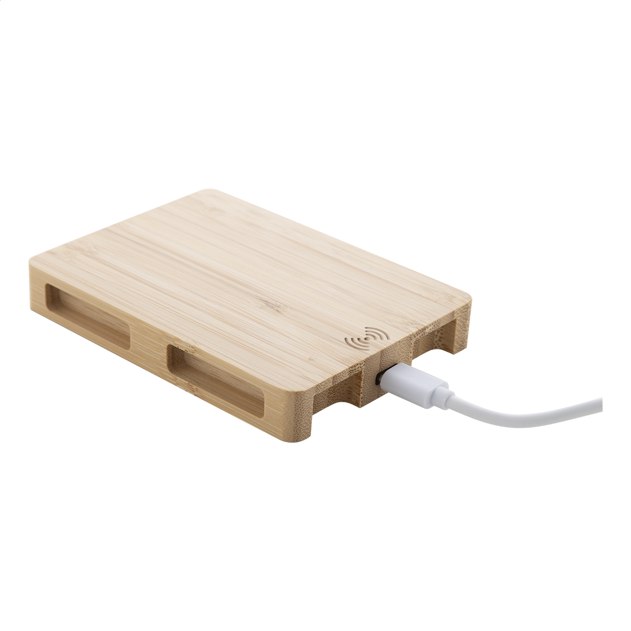 Caricabatteria wireless — gadget promozionale personalizzabile con il tuo logo