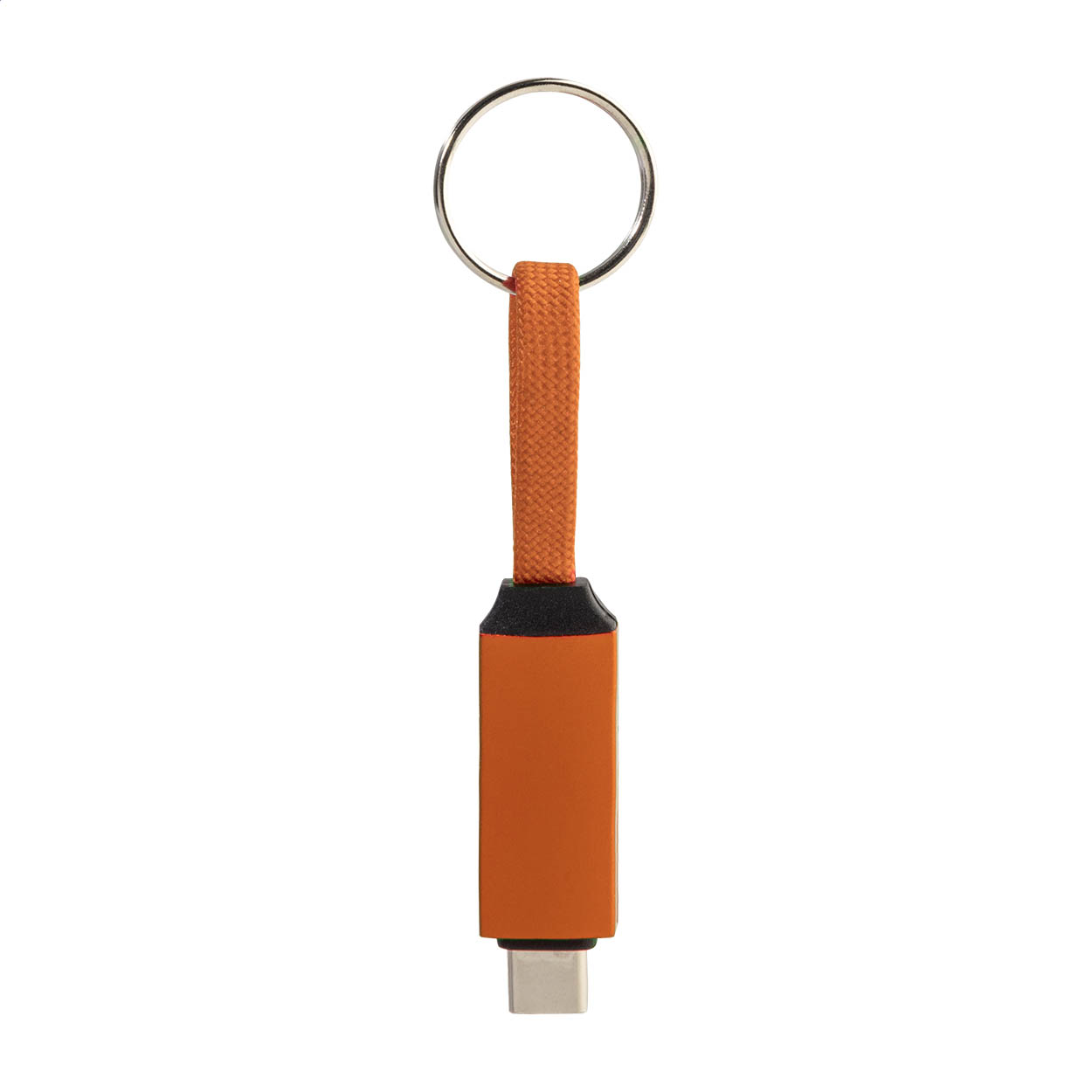 Portachiavi con cavo ricarica 60W USB-C — gadget promozionale personalizzabile con il tuo logo