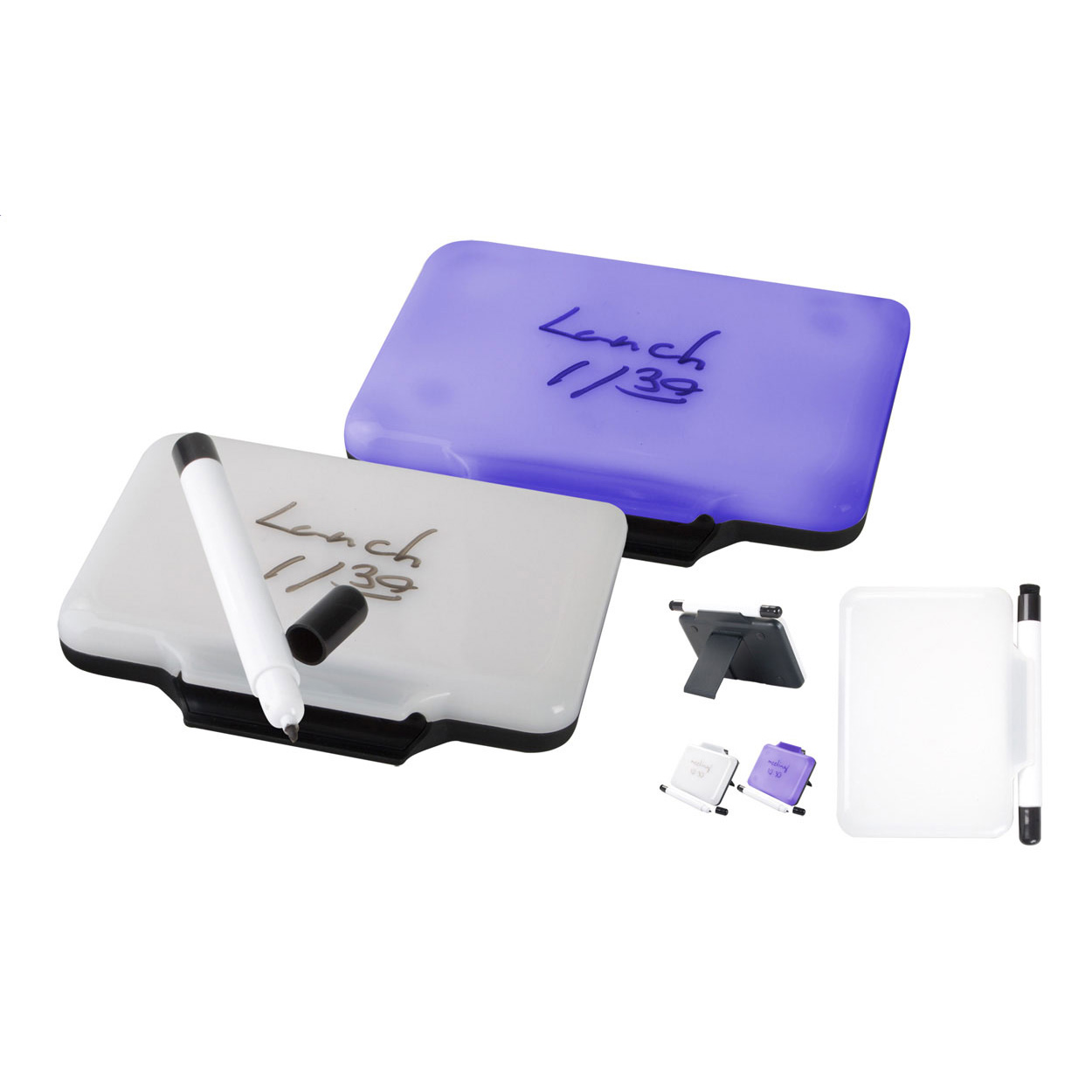 Bacheca in plastica con pennarello — gadget promozionale personalizzabile con il tuo logo