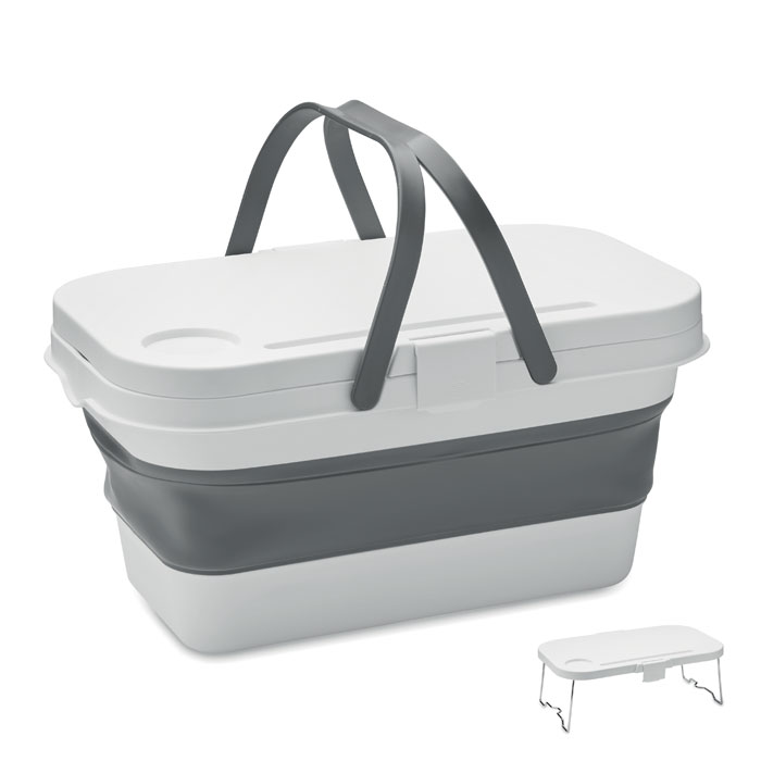 Cestino da picnic pieghevole in silicone con piano in PP — Sport & Outdoor personalizzabile con il tuo logo
