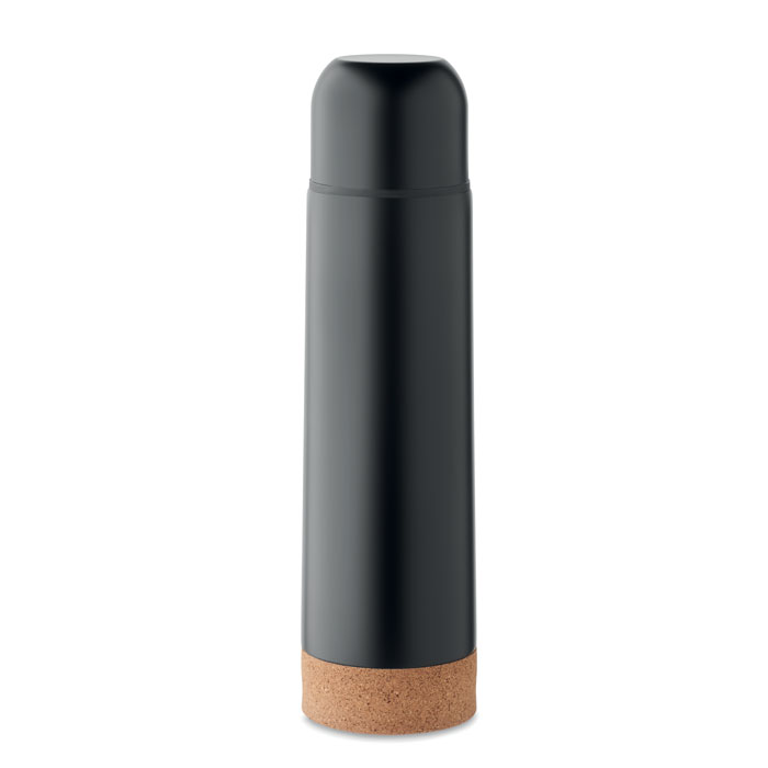 Thermos isolata sottovuoto a doppio strato in acciaio inox riciclato con base in sughero — Drinkware & Lunch personalizzabile con il tuo logo