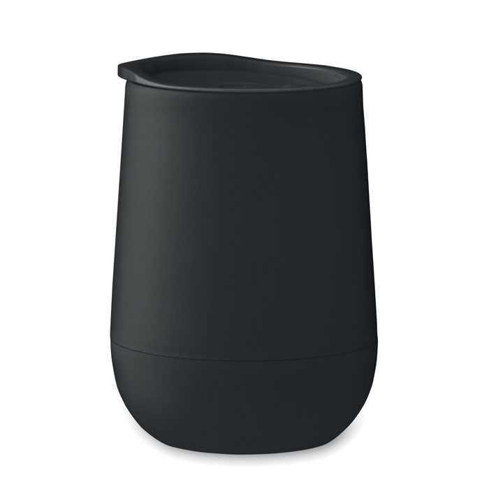 Bicchiere a doppio strato in PP con coperchio con chiusura a scorrimento per bere in PS e ABS — Drinkware & Lunch personalizzabile con il tuo logo