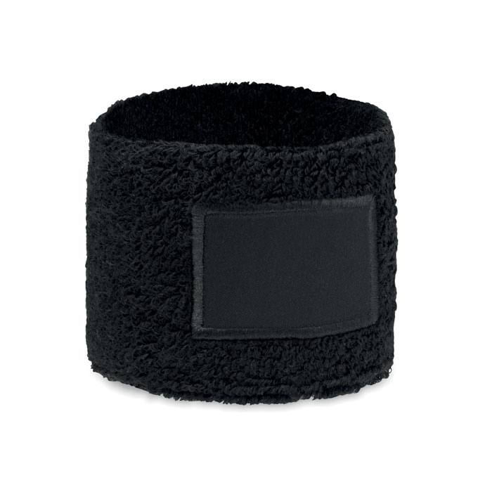 Polsino in policotone (79%cotton/13%elastic/8%poliestere) con patch in cotone per l'area di stampa — Sport & Outdoor personalizzabile con il tuo logo