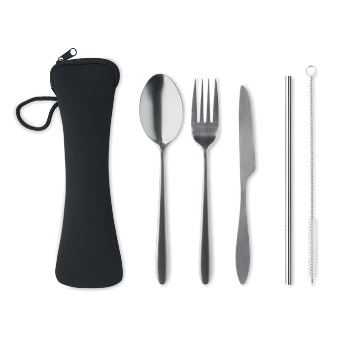 Set posate in acciaio inox — Drinkware & Lunch personalizzabile con il tuo logo