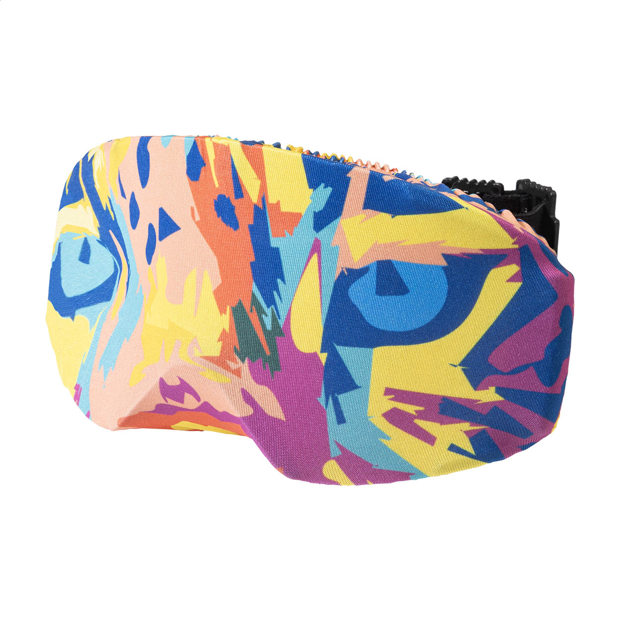 Copri maschera da sci e snowboard in 92% poliestere RPET e 8% elastan (185 g/m²) personalizzabile con grafica stampata in sublimazione su tutta la superficie e fascia elastica — Sport & Outdoor personalizzabile con il tuo logo