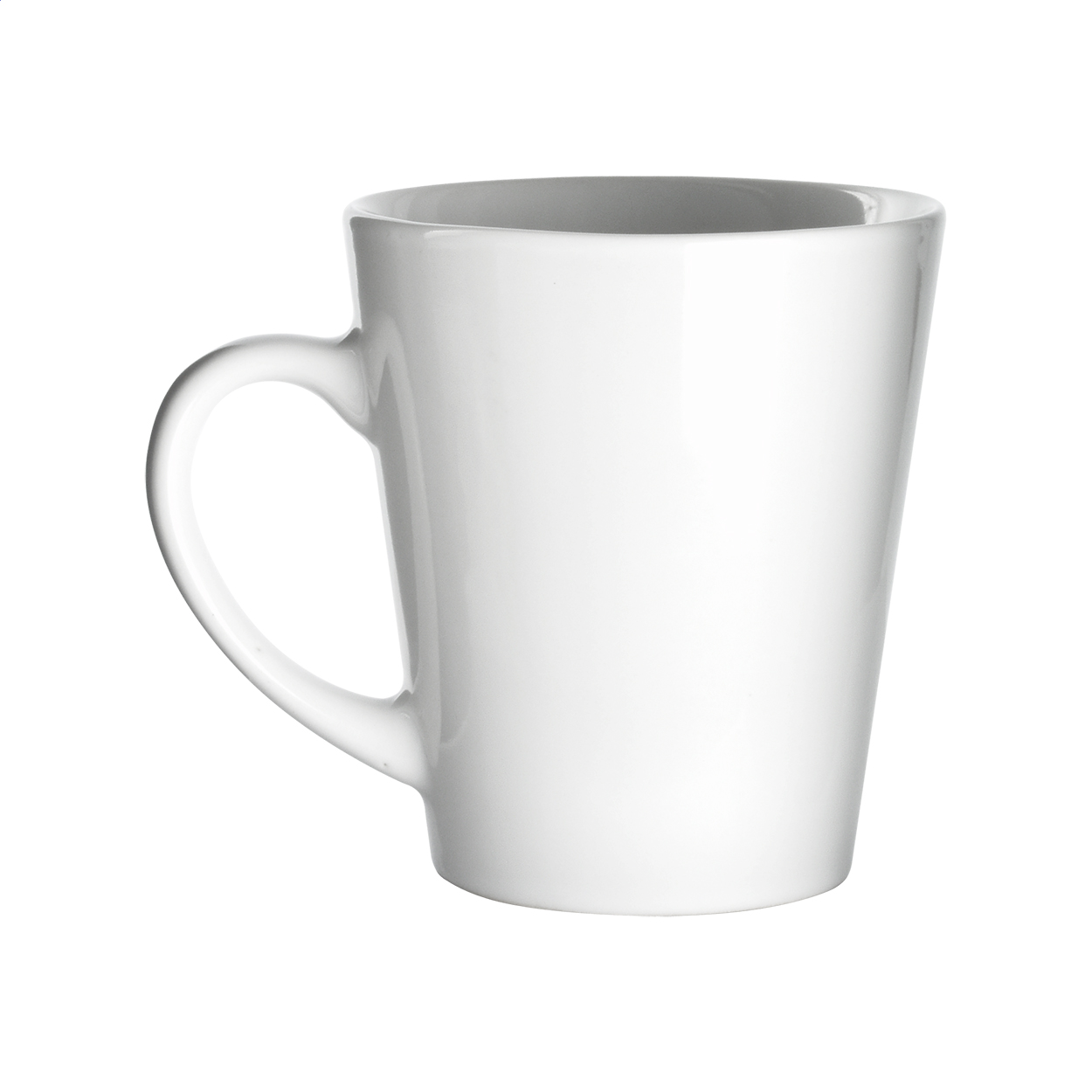 Tazza mug in ceramica bianca con interno colorato, 350 ml — Drinkware & Lunch personalizzabile con il tuo logo