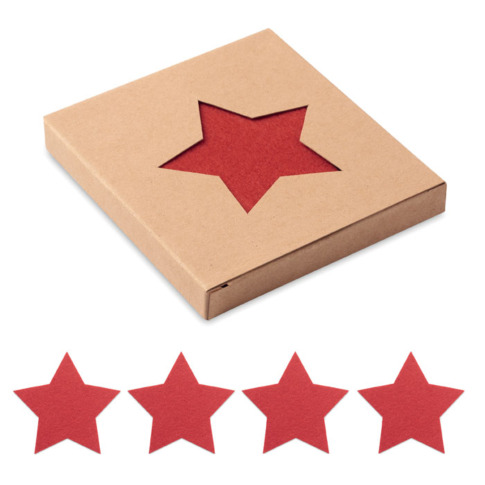 Set sottobicchieri in feltro — gadget promozionale personalizzabile con il tuo logo