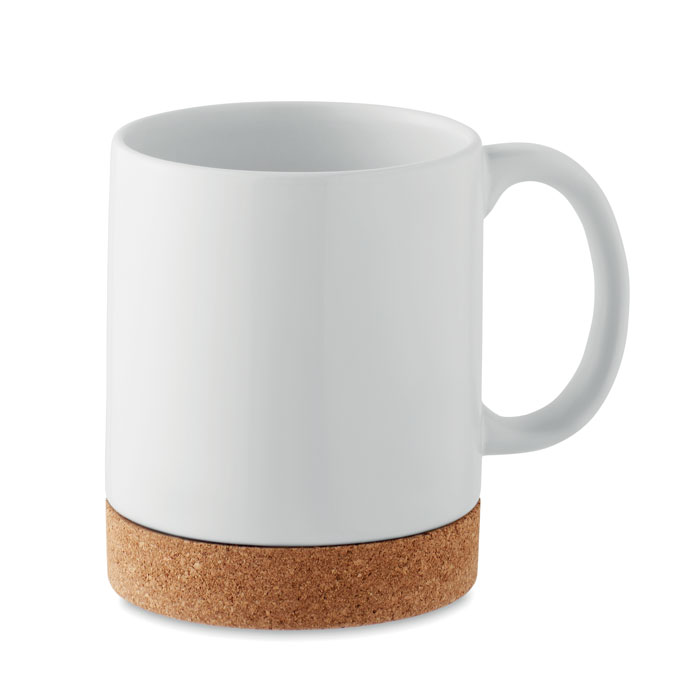 Tazza in ceramica e sughero — gadget promozionale personalizzabile con il tuo logo
