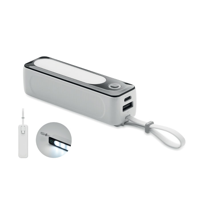 Powerbank da 5000 mAh con COB — gadget promozionale personalizzabile con il tuo logo